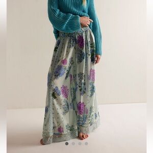 Free People Hey Lover Printed Pj Bottom Pants